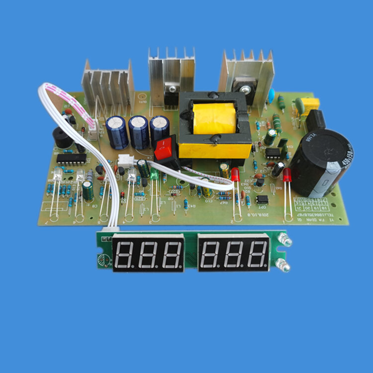 Placa de circuito inteligente DIY con pantalla de voltaje y corriente, cargador de batería de coche, 12V, 24V