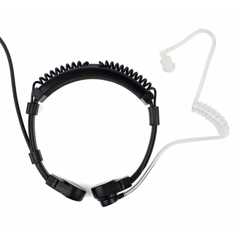 3.5mm Throat Mic With Extendable Neckband Microphone Earpiece Headset for Samsung Galaxy S6