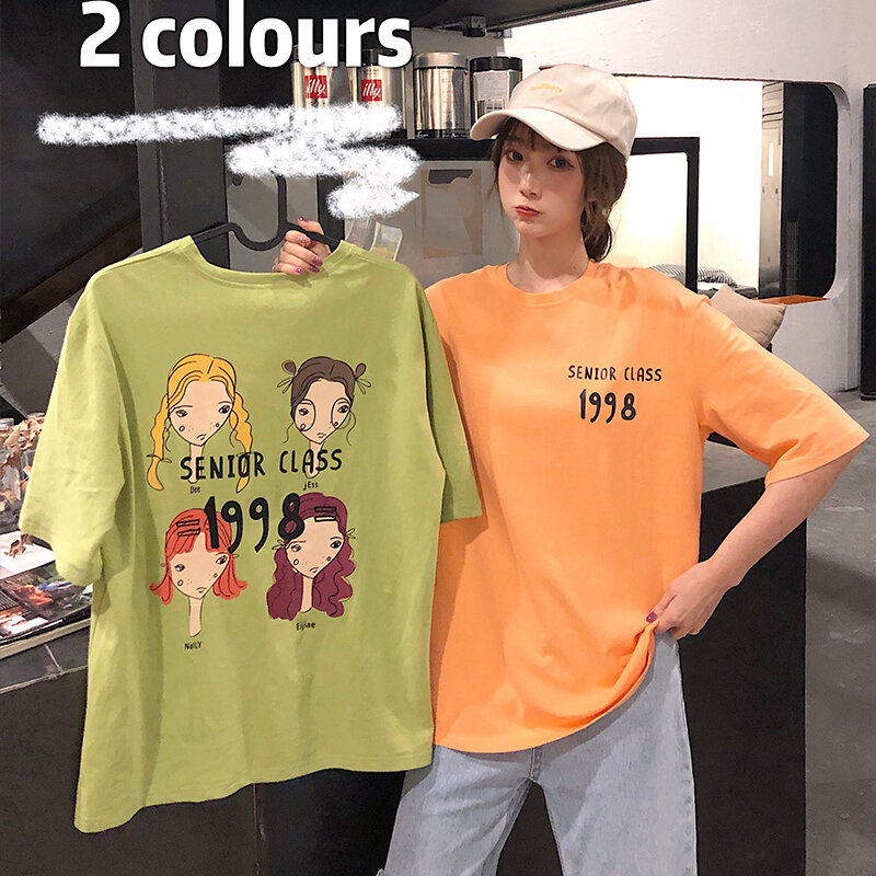 시니어 클래스 1988 편지 인쇄 t 셔츠 여성 짧은 소매 o 넥 느슨한 tshirt 2020 여름 여성 티 셔츠 탑스 camisetas mujer