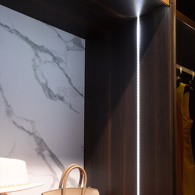 Черный светодиодный алюминиевый профиль U/W/V с крышкой молочного цвета из поликарбоната, лампа для кухонного шкафа, шкафа светодиодный светодиодная полоса светильник подсветка