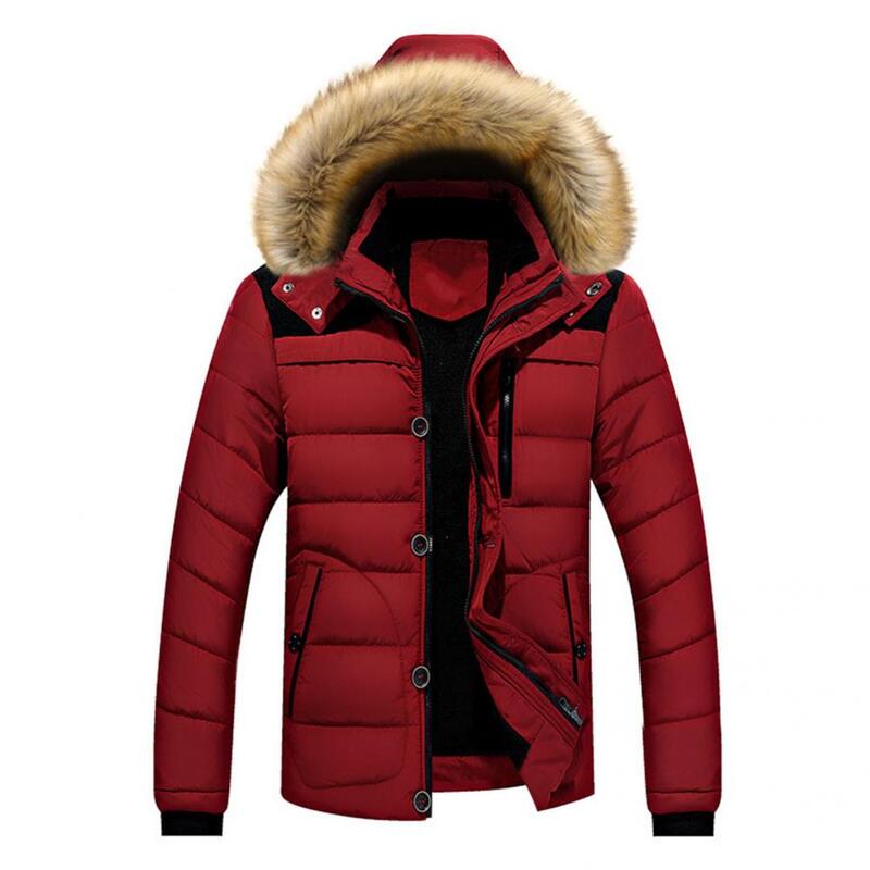 Men Coat Smooth Winter Jacket Padded Great Stitching  Great All Match Winter Down Coat