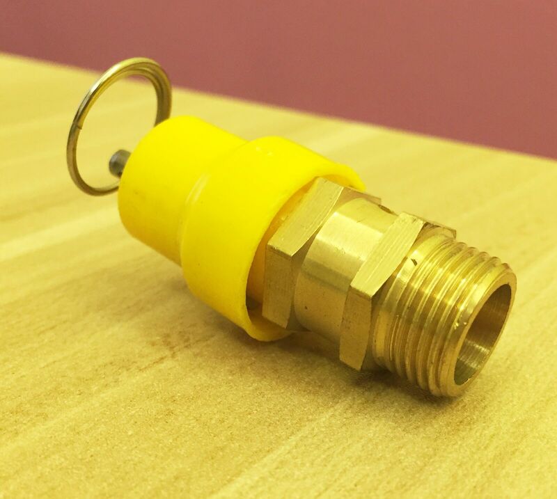 Válvula de seguridad de aire de latón, accesorio con rosca macho BSP de 1/2 pulgadas, válvula de descarga, compresor de aire