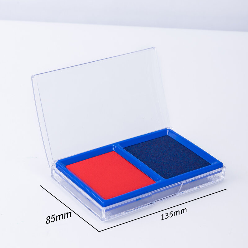 Deli Praça Stamp Ink Pad, vermelho, preto, cores azuis, Papelaria, Banco, 85x135mm, 9864, 9865
