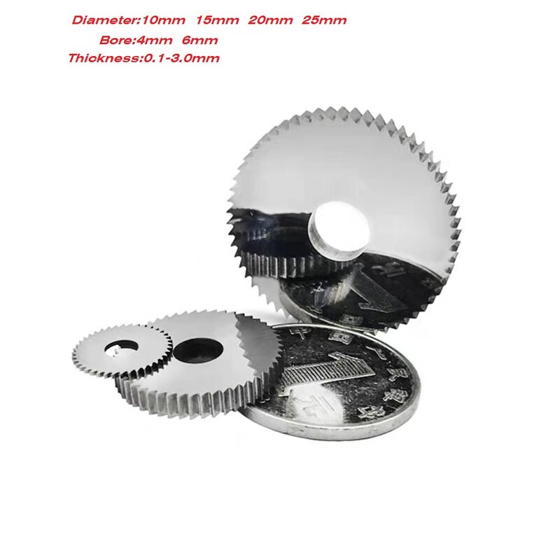 Fraise en acier au tungstène 10-25mm/lames de scie circulaire en alliage solide, coupe en acier inoxydable/épaisseur 0.1-3mm/40/50 dents