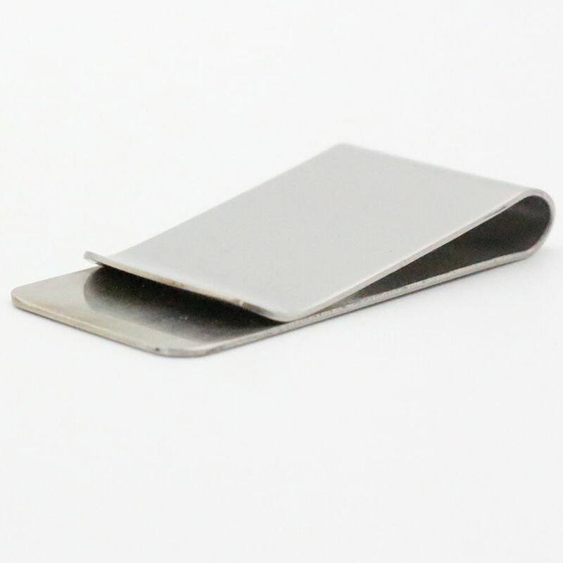 Stainless Steel Metal Slim Double Sided Money Clip Fashion Simple Men Women Credit Card Cash Holder