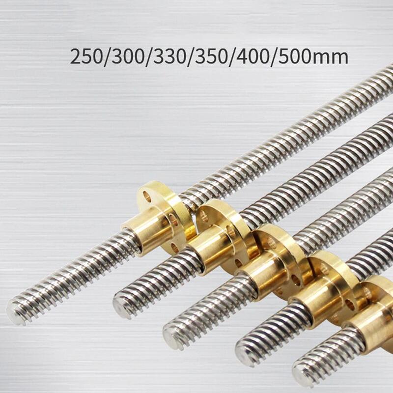 150-500mm 3D Printer T8 Stepper Trapezoidal Acme Thread Lead Screw Rod with Nut