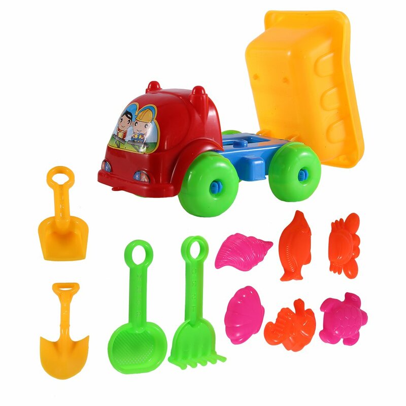 Набор детских игрушек для пляжа, 11 шт./компл., пластиковый песок, для игр на открытом воздухе, инструменты для копания, песок для грузовика
