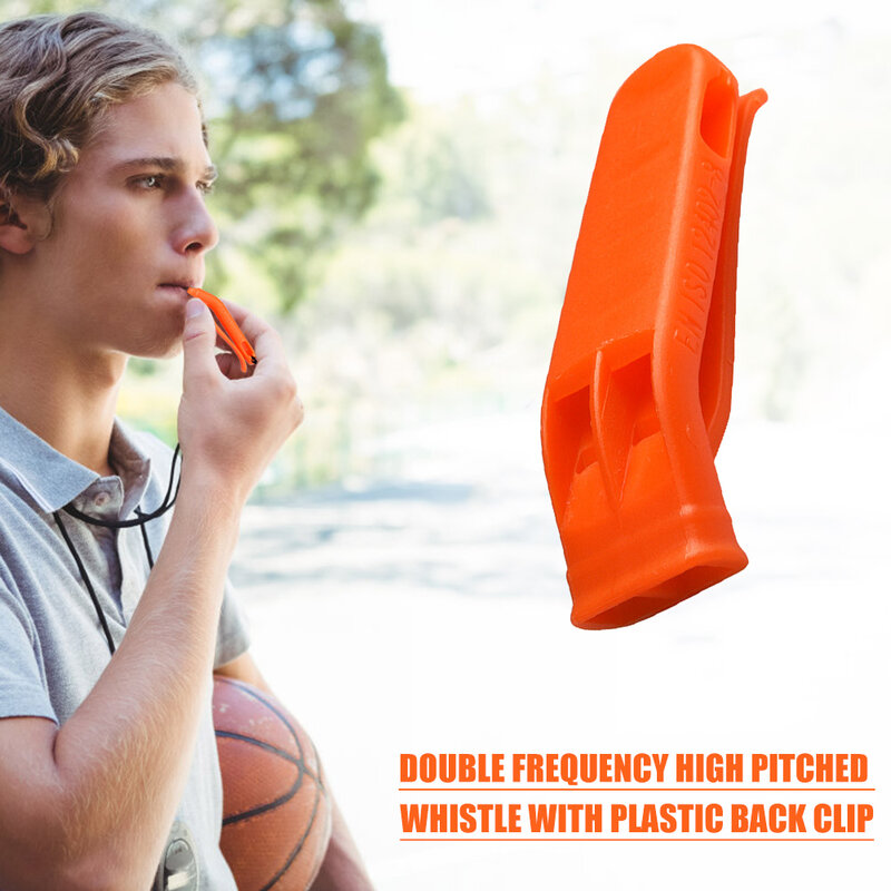 1/5/10pcs PP Plastic Outdoor Camping Hiking Survival Rescue Emergency Loud Whistle Sports Match Double Pipe Dual Band Whistle