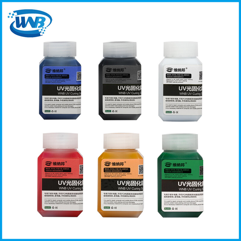 WNB 100g UV Photosensitive Solder Mask Ink Curable Soldering Prevent Corrosive Arcing PCB Circuit Board Repair Welding Paint Oil