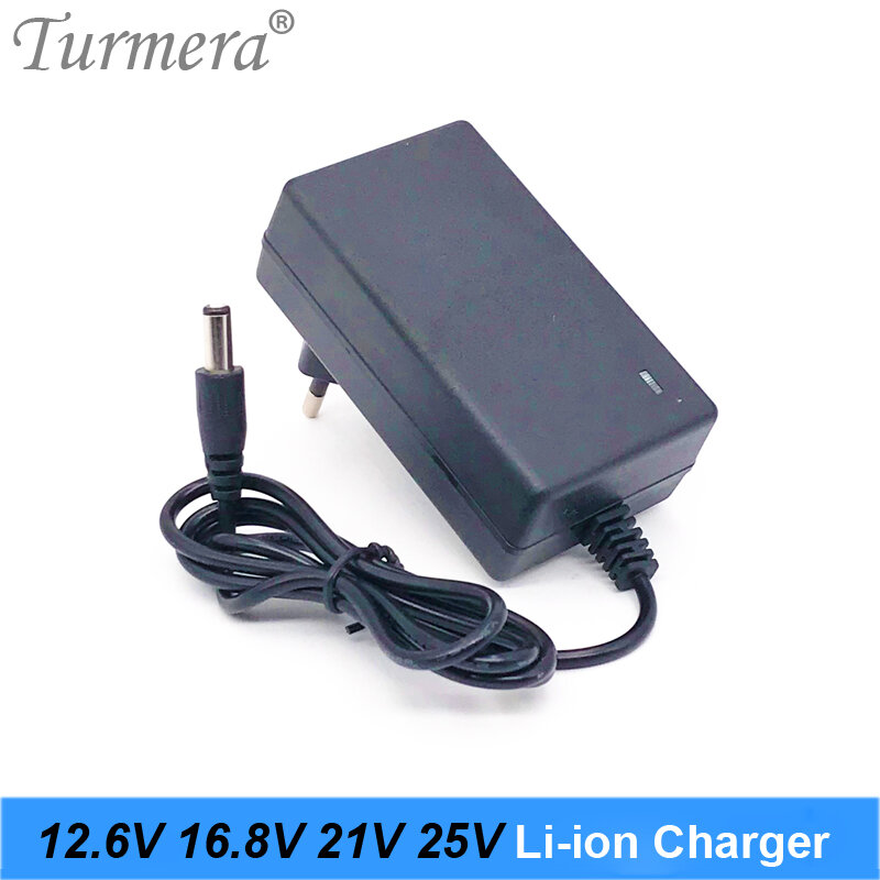 Turmera-リチウム電池充電器12.6v,16.8v,21v,25v,2a,18650,dc5.5 x 2.1mm,3s,4s,5s,6s,12v〜25vドライバー用