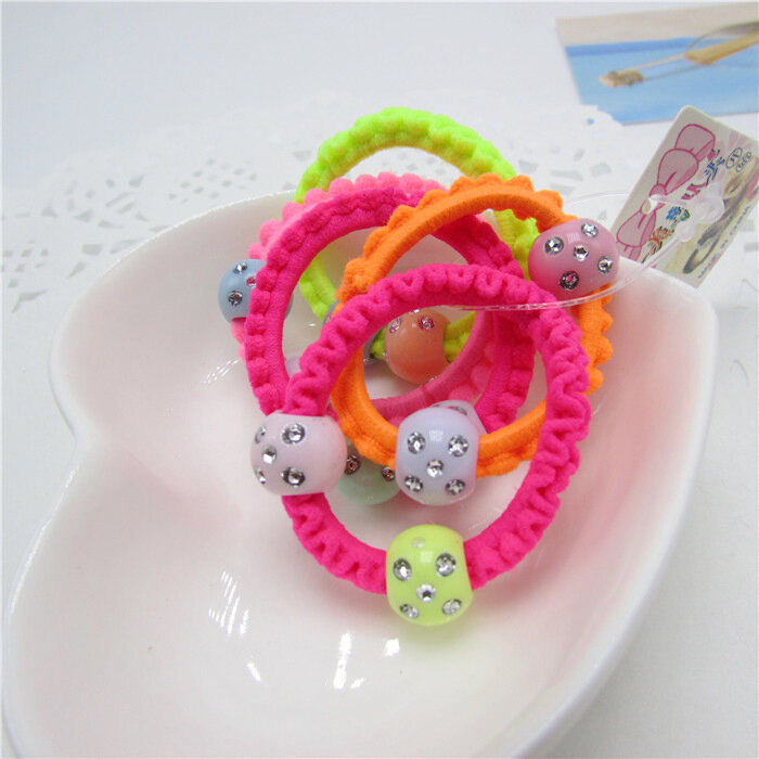 5pcs/lot Colorful Child Kids Hair Holders Cute Rubber Hair Band Elastics Accessories Headwear