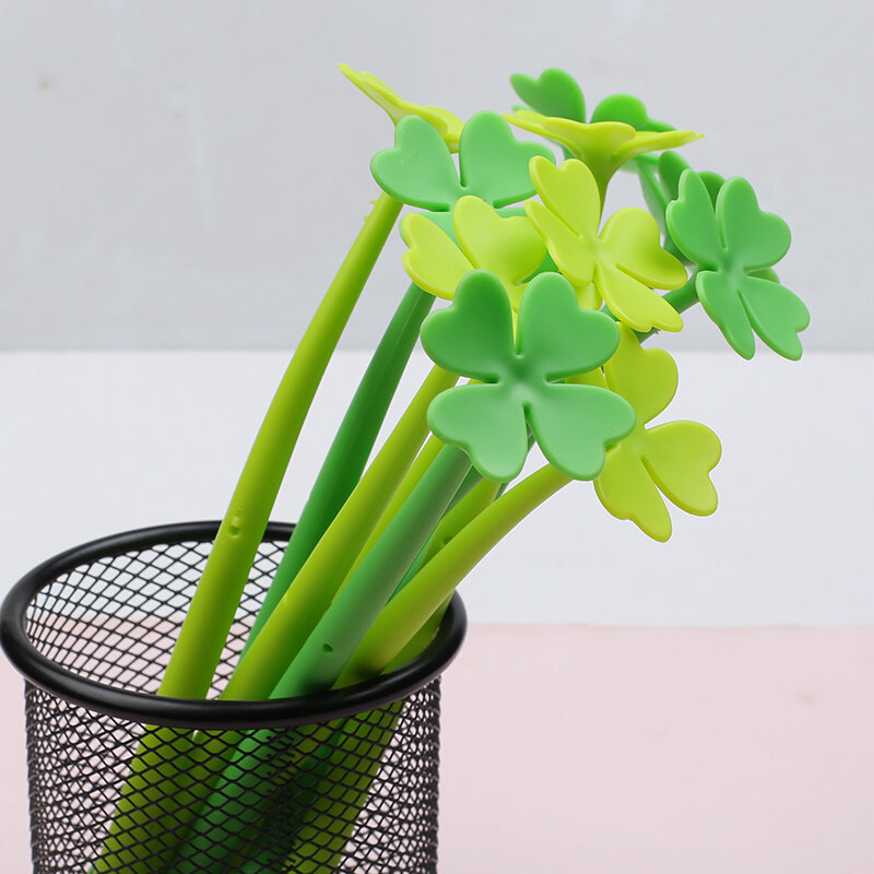 Caneta de gel fofa de kawaii, caneta esferográfica de flor, de pena de gato, para escrita e de papelaria, para escola e escritório, presente de unicórnio, 1 peça