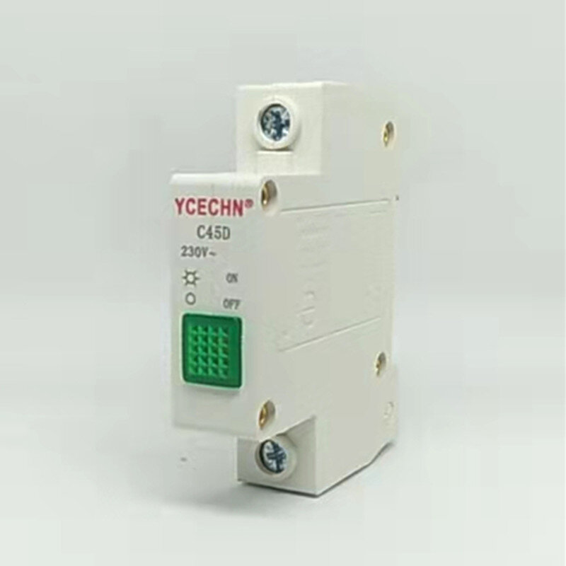 1Pcs DIN Rail Mount 220V Indikator LED Lampu C45D Menunjukkan Sinyal LED Indikasi Lampu Pilot Light