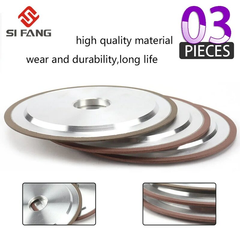 Disco de corte de resina mejorado, muela de diamante de 100/125/150/200mm, uso para afilador de fresado de acero de tungsteno, grano 240