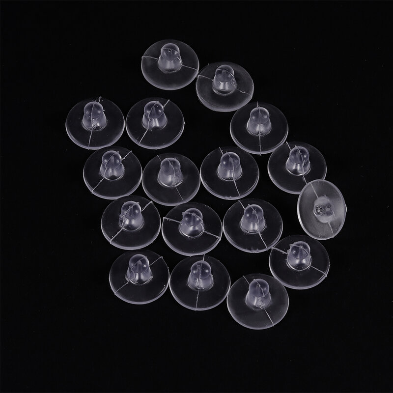 New 100pcs/lot Earrings Rubber Earring Back Silicone Round Ear Plug Blocked Caps Earrings Back Stoppers Supplies for jewelry DIY