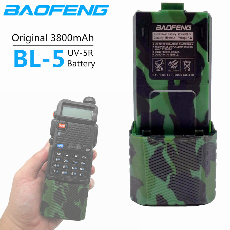 1Pc Baofeng UV-5R 3800 Mah Vergroten BL-5 7.4V 3800 Mah Oplaadbare Li-On Batterij Voor Baofeng Uv 5R UV5R UV-5RE BF-F8 +