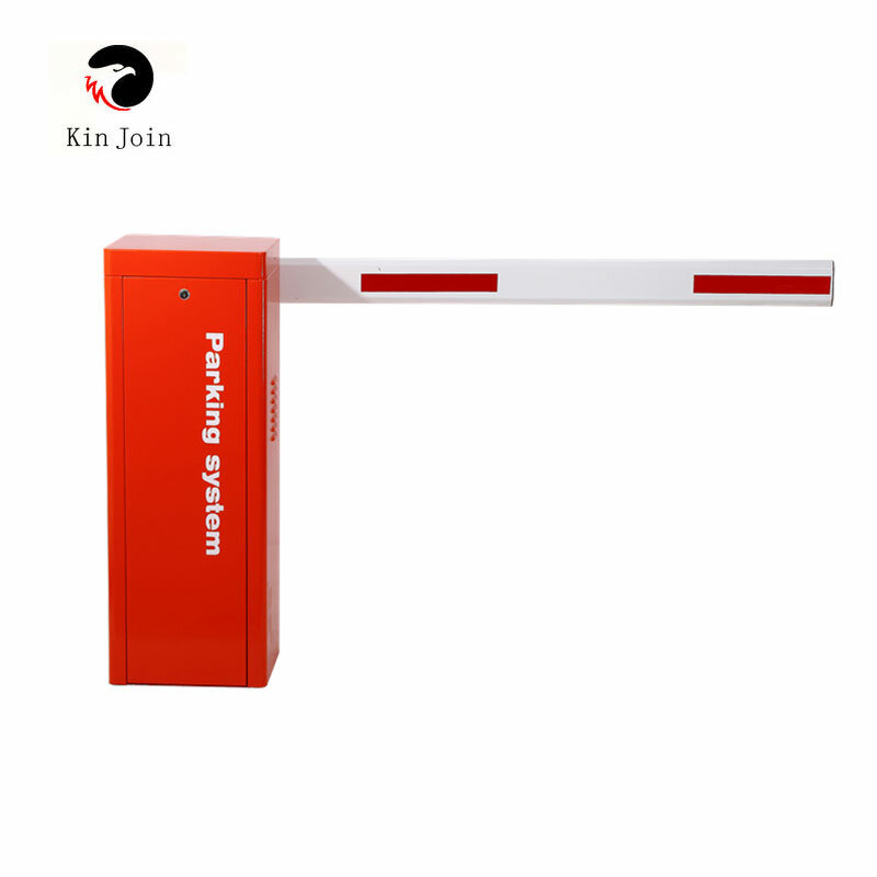 KinJoin Heavy Duty Festive Orange red Automatic Boom Barrier Gate For Parking Vehicle Access boom Optional