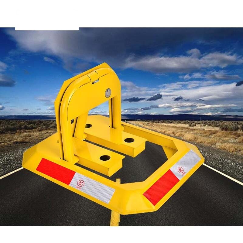 Kualitas Tinggi Oktagon Kuning Tahan Berat Kuat Anti-tekanan Manual Mobil Parkir Penghalang Penghalang Kunci untuk Tempat Parkir