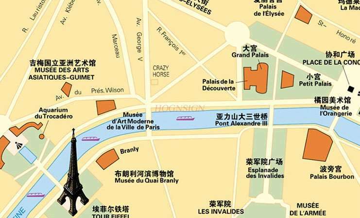 Mappa di viaggio della francia mappa di parigi francia pellicola bifacciale cinese e inglese impermeabile pieghevole resistente ai punti della spesa