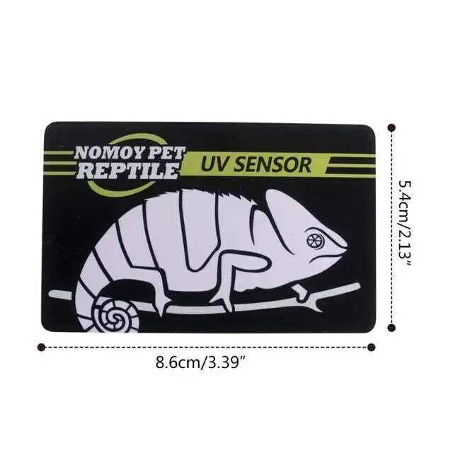 NOMOY-Sensor UV para reptiles y mascotas, tarjeta de prueba UVB, lámpara de prueba de vida efectiva