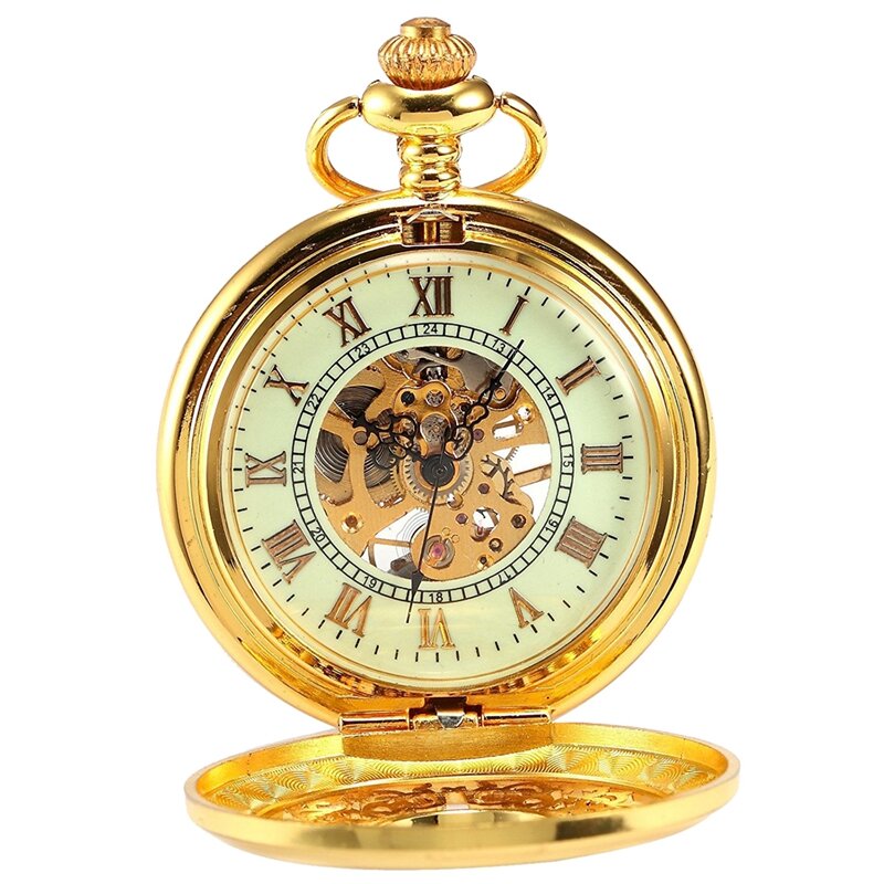 Luxury Golden Luminous Mechanical นาฬิกากระเป๋า