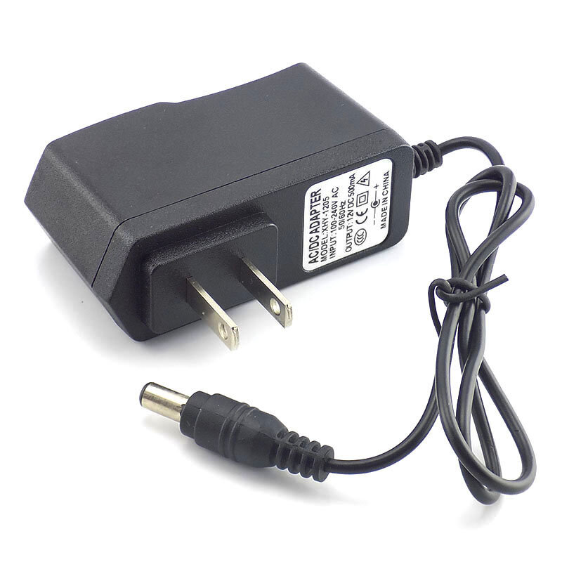 AC to 100-240V DC 12V 0.5A 500mA Camera Power Adapter Supply Charger Charging adapter for LED Strip Light 5.5mmx2.1mm H10