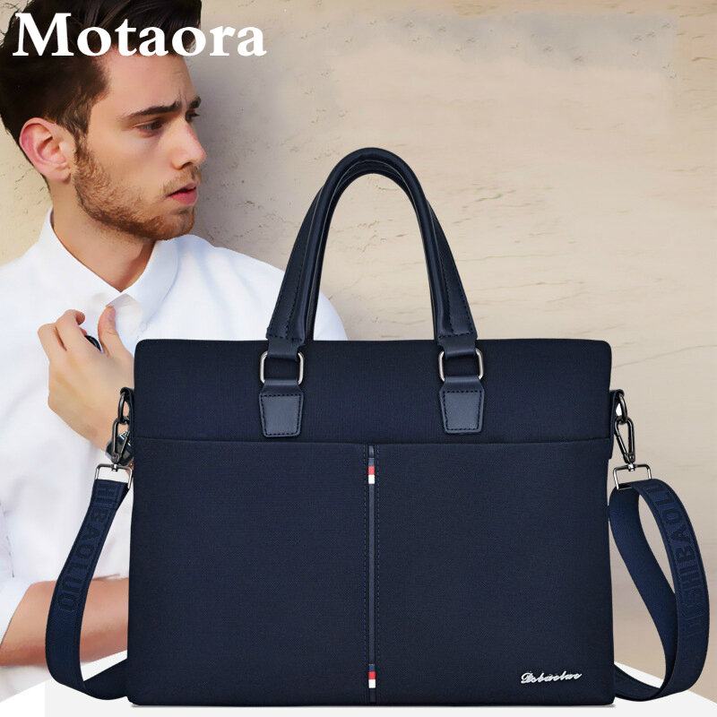 MOTAORA New Casual Men's Business Briefcase Leather Handbag For Male Office Laptop Bags For 14 Macbook Lenovo Men Shoulder Bag