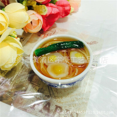 Blue and white porcelain simulation food ramen soft plastic PVC refrigerator stickers Shuo material magnetic stickers
