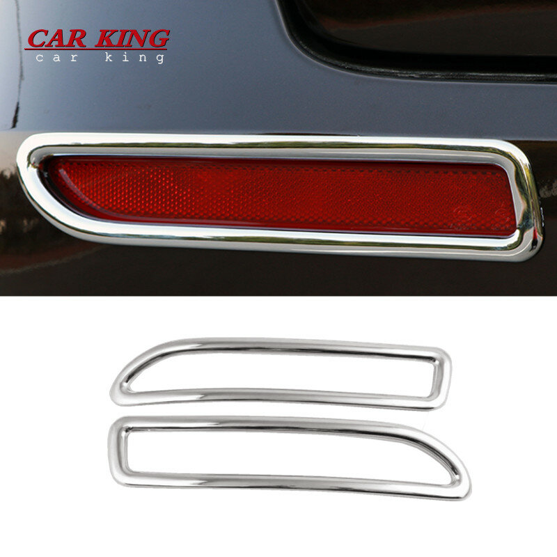 4PCS ABS Chrome Car Front Rear Fog Lamps lights cover trim Car styling Accessories sticker shell For Renault Koleos 2017 2018