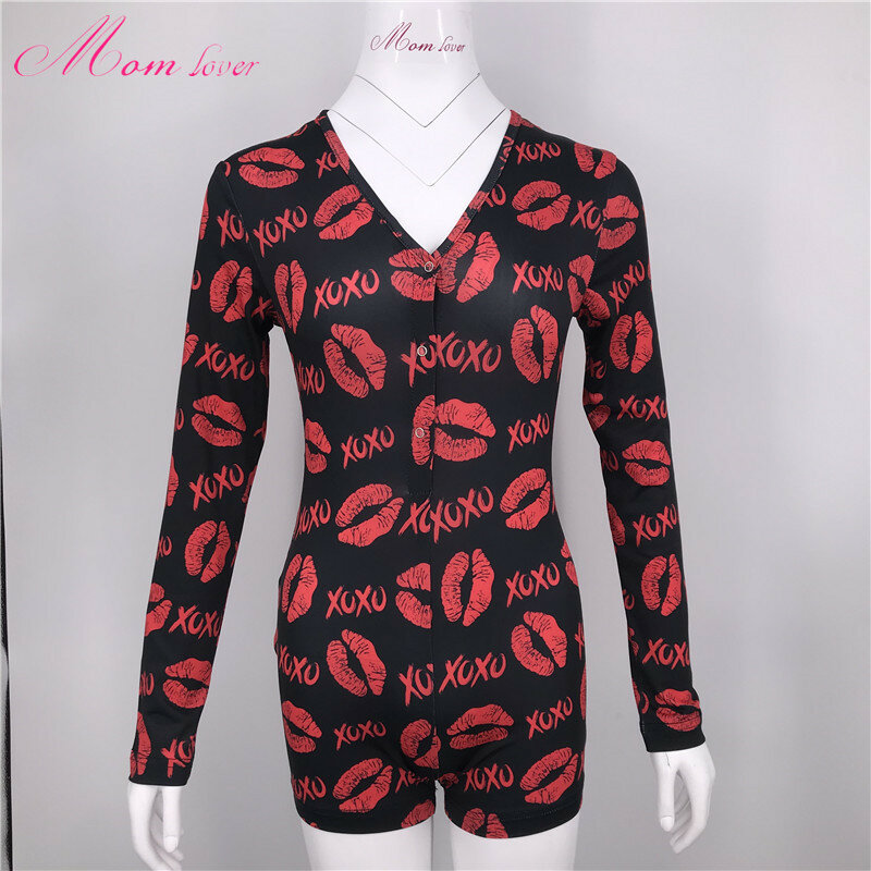 Sexy Women onesies pijamas Plus szie Sleepwear Pyjamas Nightwear Jumpsuit Pajamas Valentine's Day Onesies For Adults