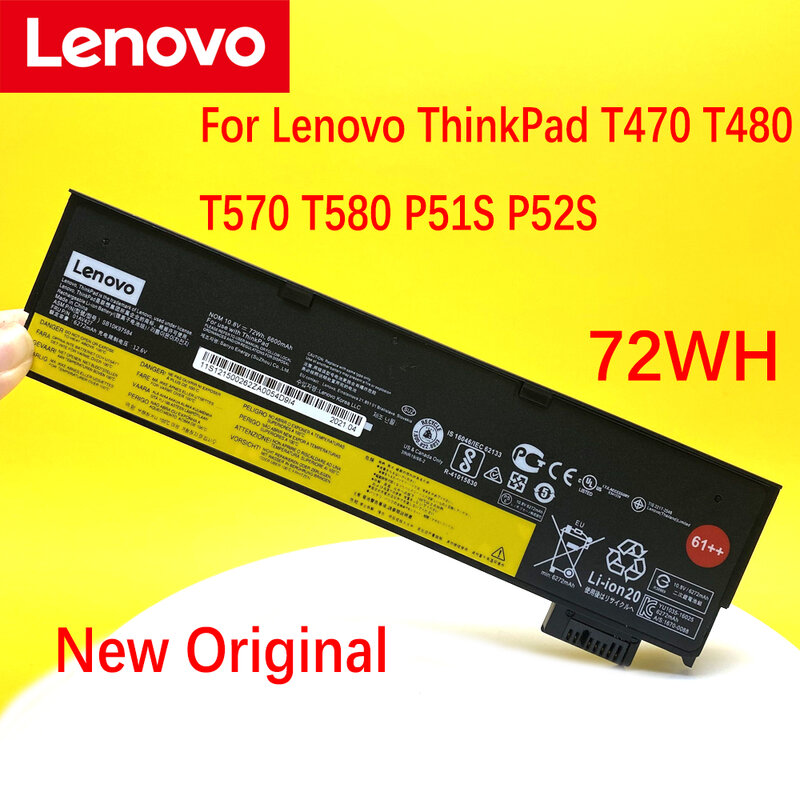 Lenovo-ThinkPad bateria do portátil, T470, T480, T570, T580, P51S, P52S, 61 +, 01AV423, 01AV424, 01AV425, 01AV426, 01AV427, 01AV428, original, novo