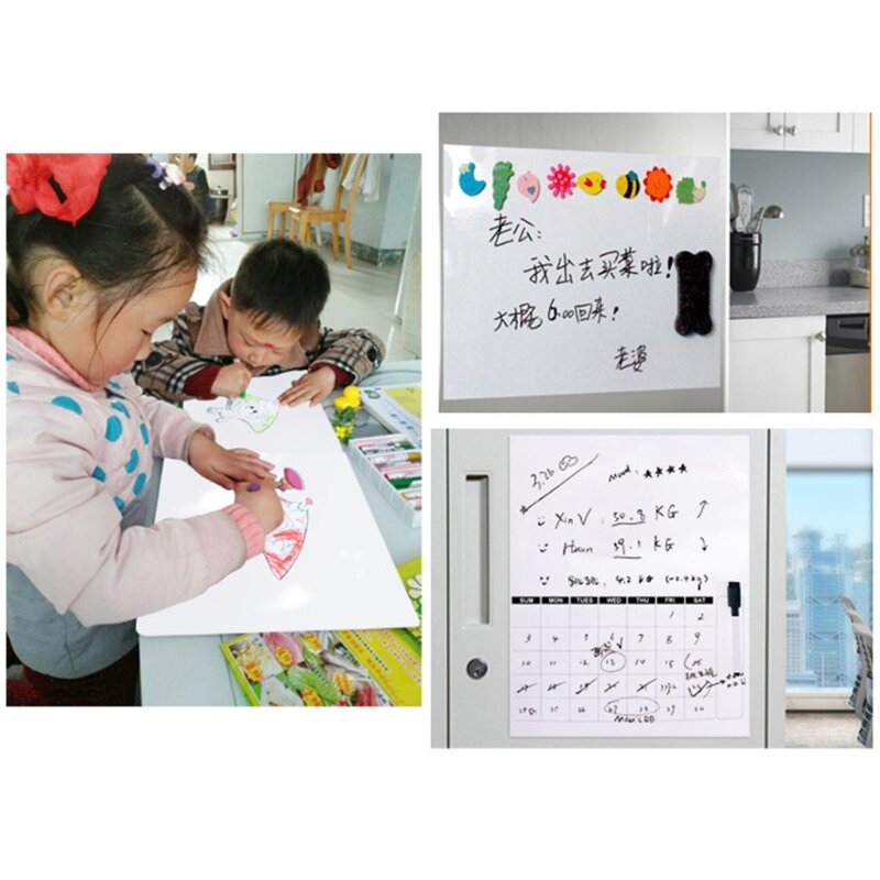 Magnetic Soft Whiteboard Refrigerator Sticker Erasable Memo Message Board Remind Office Teaching Practice Wholesale&DropShip