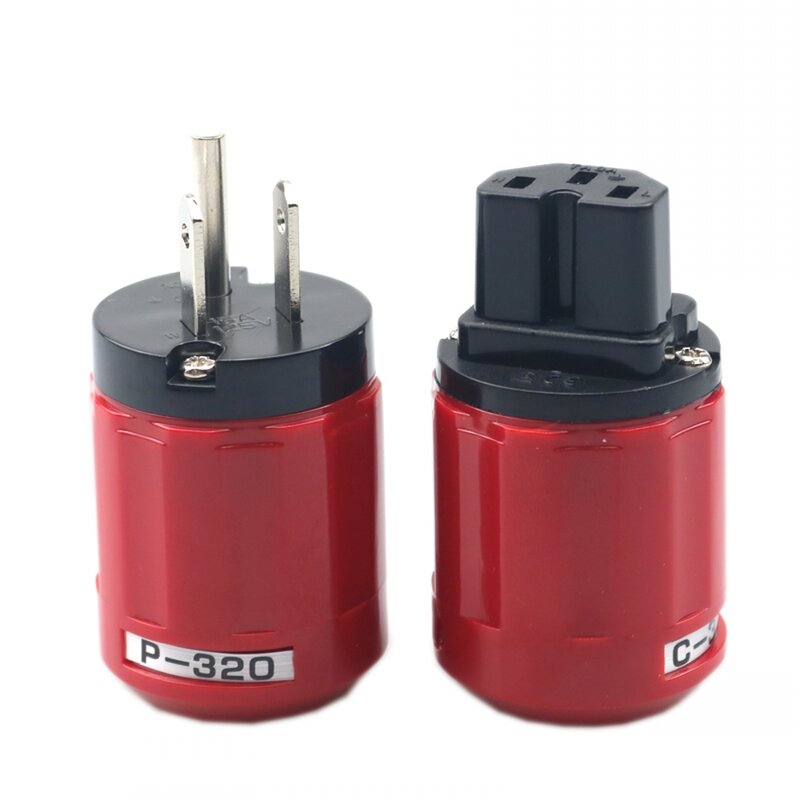 Oyaide HIFI P-320/C-320 Kupfer EU/UNS Schuko AC Power Plug Ver IEC Stecker MATIHUR Paar