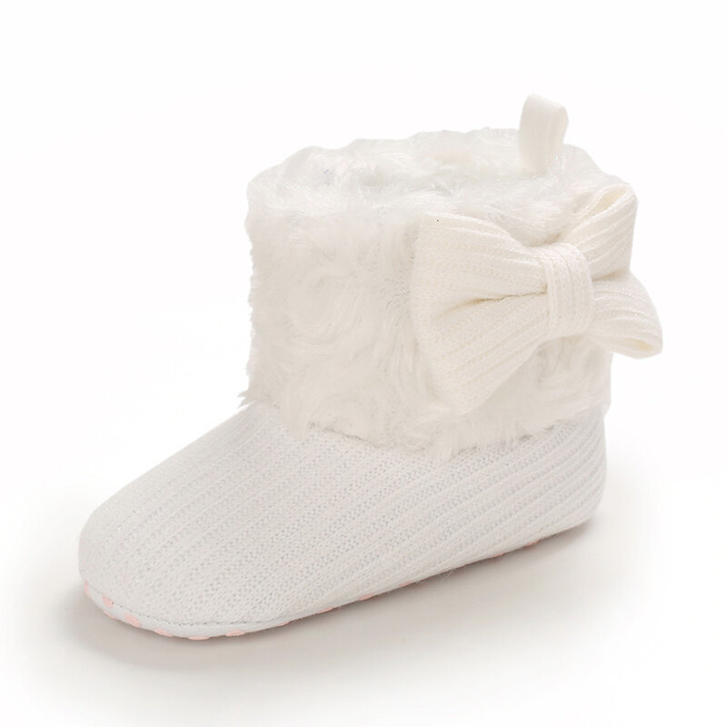 Зимние ботинки для новорожденных девочек 0-18 месяцев, Зимняя Теплая обувь, плюшевые ботильоны, зимняя теплая обувь для маленьких мальчиков и девочек