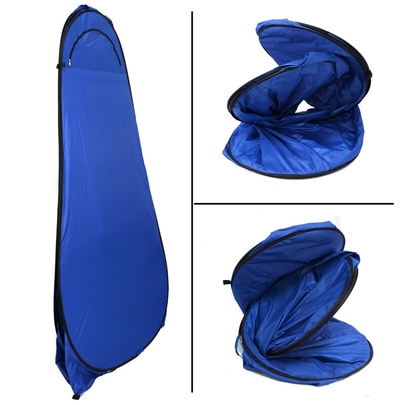 Pop Up Shower Portabel Instan Tenda Penampungan Toilet Beach Camping Outdoor Mengubah Ruang Hijau Biru