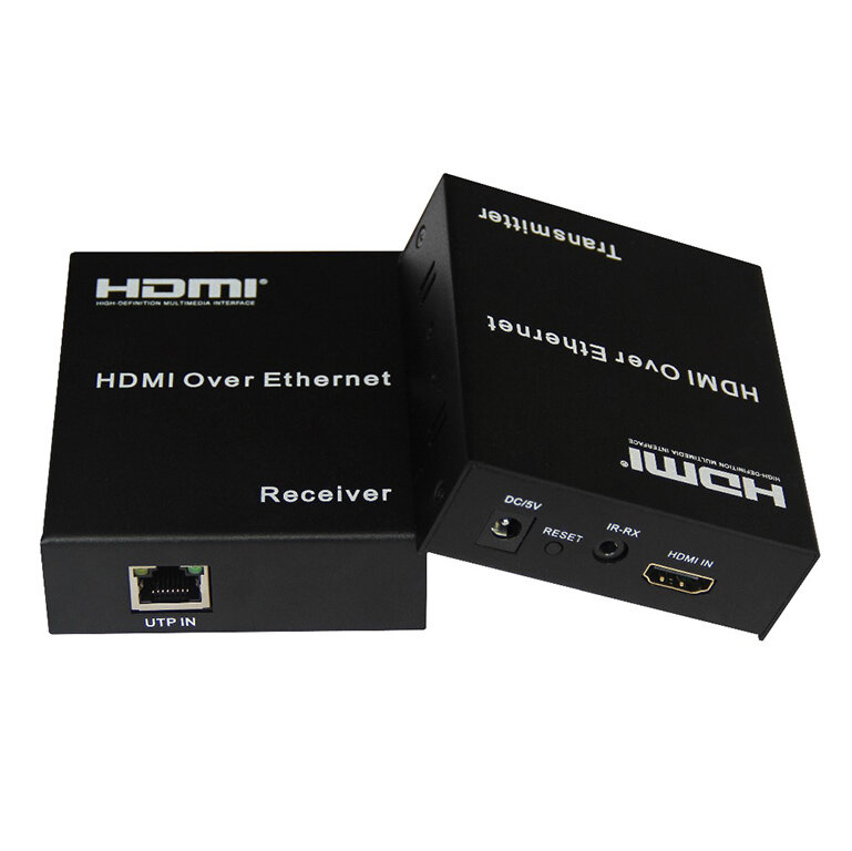 1080P HDMI عبر إيثرنت موسع الفاصل موسع أكثر من Cat5e Cat6 مع الأشعة تحت الحمراء التحكم عن بعد دعم 1 المرسل إلى العديد من المتلقي