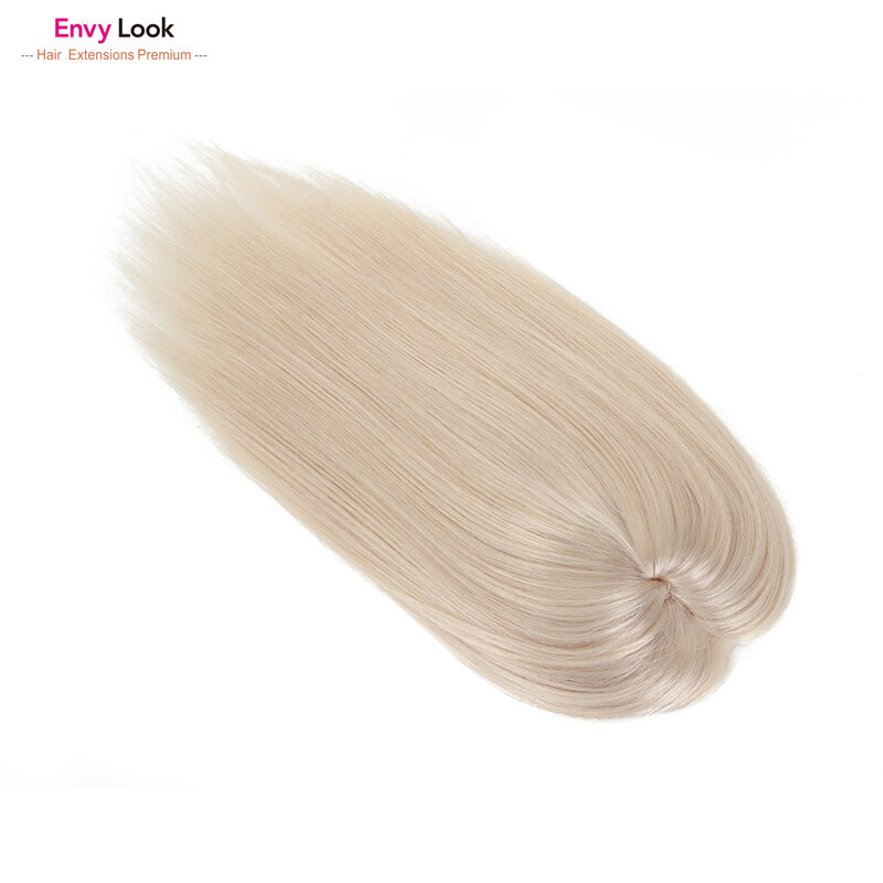 Envy Echt Aussehen Menschlichen Haarteil 150 Dichte für Frauen 10 Zoll Mono Clip-in Einem Stück Haar Topper