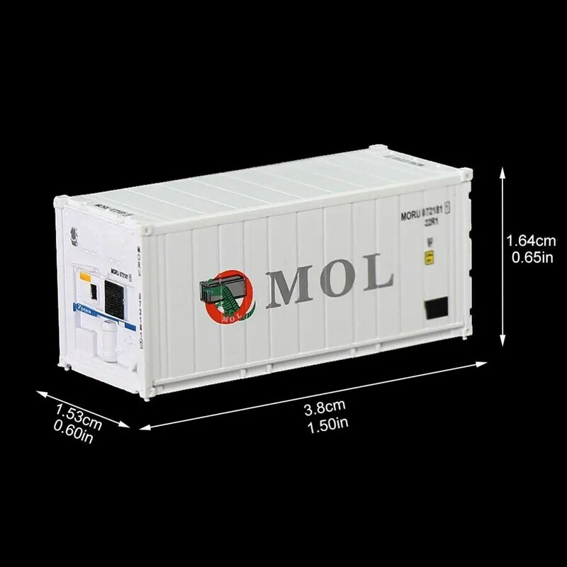 Evemodel Reefer-caja de carga para refrigerador, contenedor de 20 pies, escala 1:160 Hi-Cube, C15011, paquete de 3