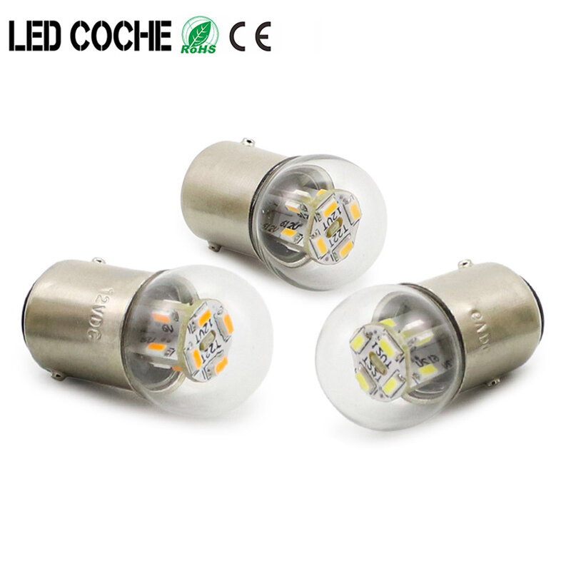 2pcs Motorcycle Led Lights G18 R5w R10W 6V 12v 24V 48V Auto Bulbs Equipment Indicator Smd 3014 chips Signal Lamp