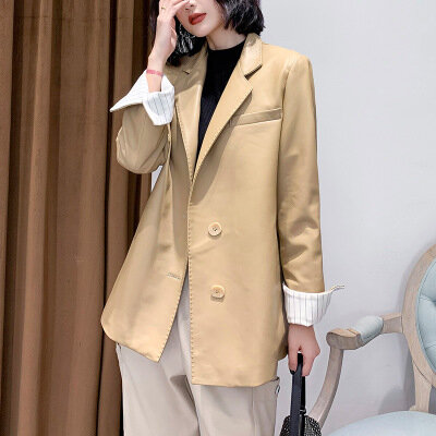 Tao Ting Li Na-Chaqueta de piel de oveja auténtica para mujer, chaqueta de primavera, R10