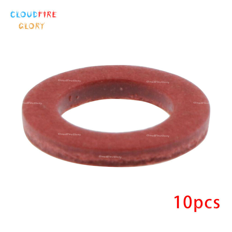 CloudFireGlory 90430-08020-00 90430-08003 10Pcs Lower Unit Oil Drain Screw Gasket Red  Plastic For Yamaha 1984-