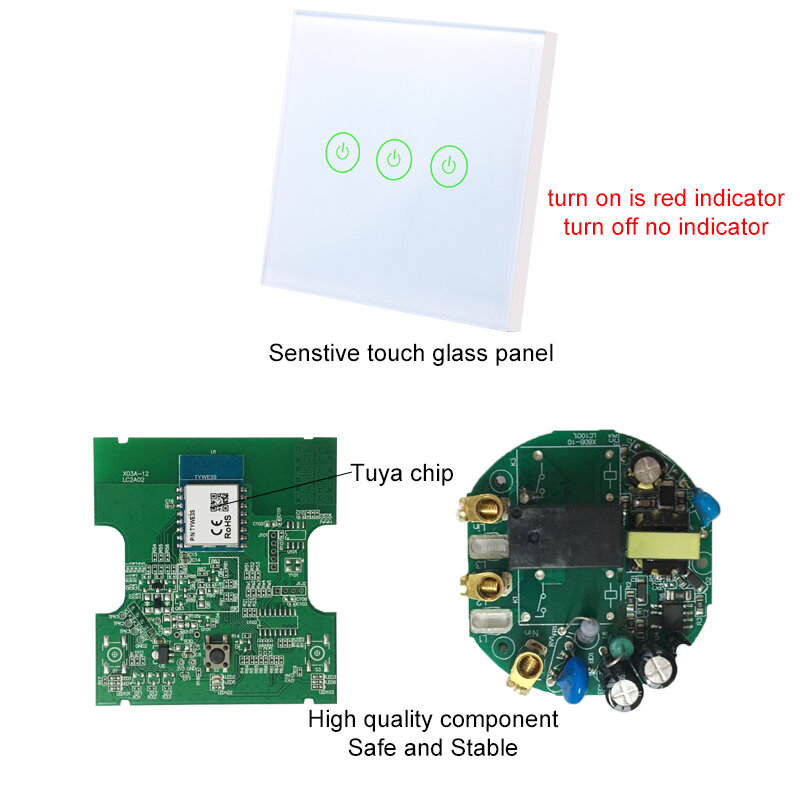 Lonsonho Zigbee Wifi Smart Touch Schalter 220V EU UK Wand Licht Schalter Tuya Smartlife Drahtlose Fernbedienung Alexa Google hause