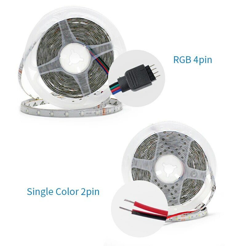 Водонепроницаемая светодиодная лента SMD 2835, 12 В постоянного тока, 1 м, 2 м, 3 м, 4 м, 5 м, 60 светодиодов/м, гнездовой разъем постоянного тока, неоновая Светодиодная лента RGB для подсветки телевизора