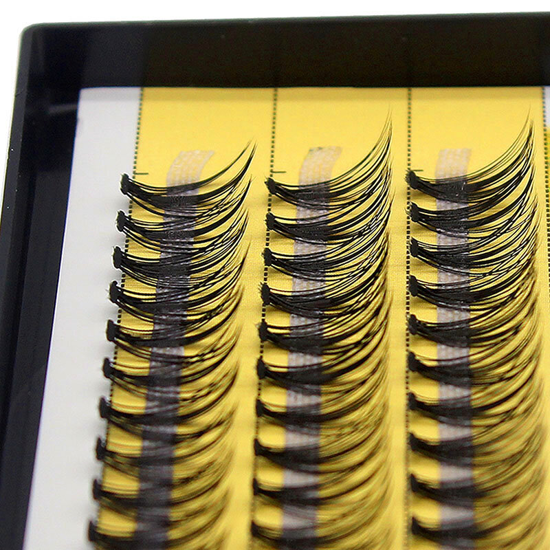 KIMCCI — Lot de 60 faux cils en vison volume russe, Extension de cils 3D naturelle, individuelle, bloc 20D, maquillage cilia