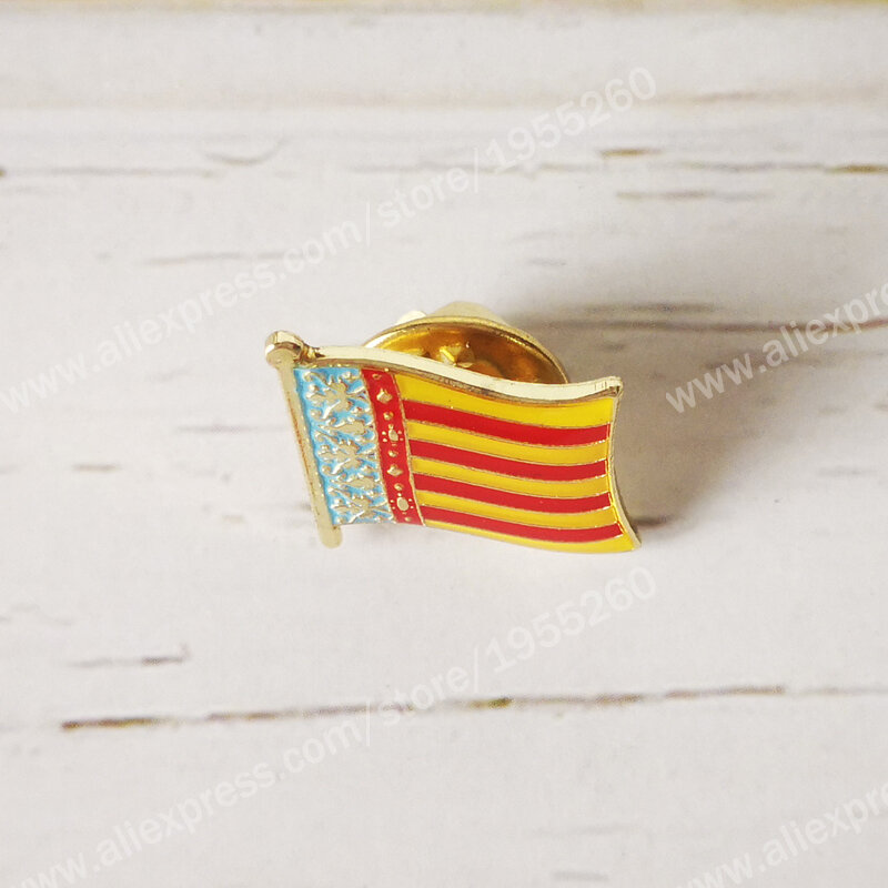 Espanha alfinetes de lapela, broche de esmalte metálico, feito de epóxi, metal, para o centro do país