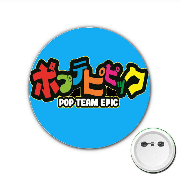 3pcs Cartoon Pop Team Epic Cosplay Badge anime Brooch Pins for Backpacks bags Badges Button Clothes Accessories