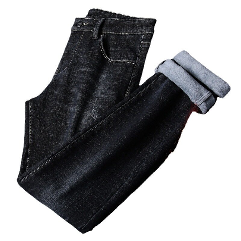 Nova moda masculina casual algodão calças compridas alta qualidade jeans