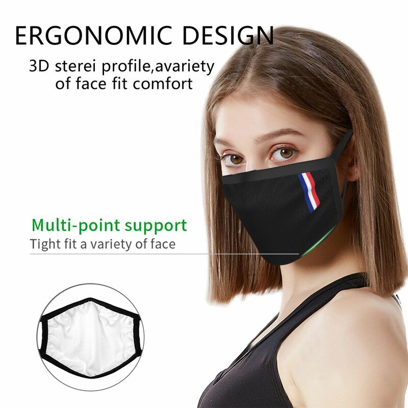 フランス国旗の再利用可能なフェイスマスク,保護マスク,防曇
