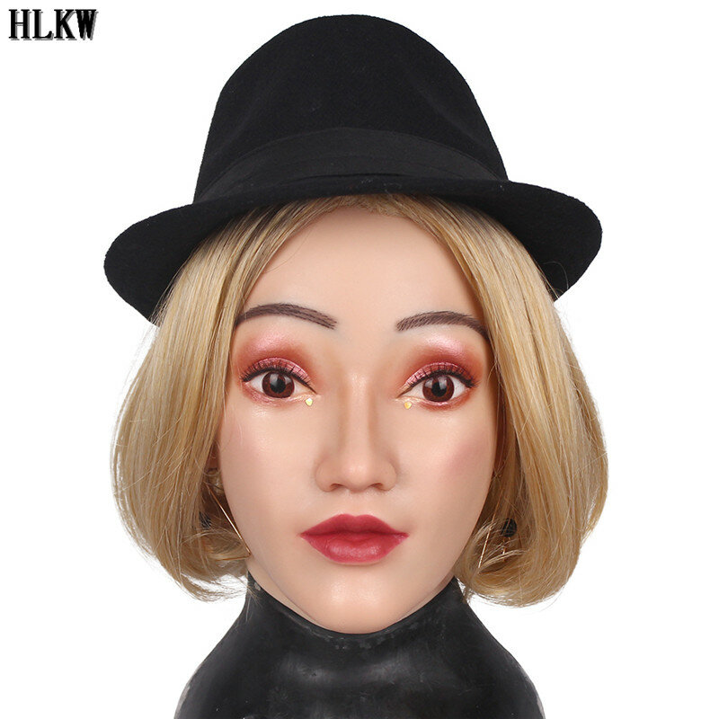 Sexy Female Face Mask Silicone Mascarilla For Crossdresser Transgender Male To Female Clearance Item Mask For Party Cosplay Mask