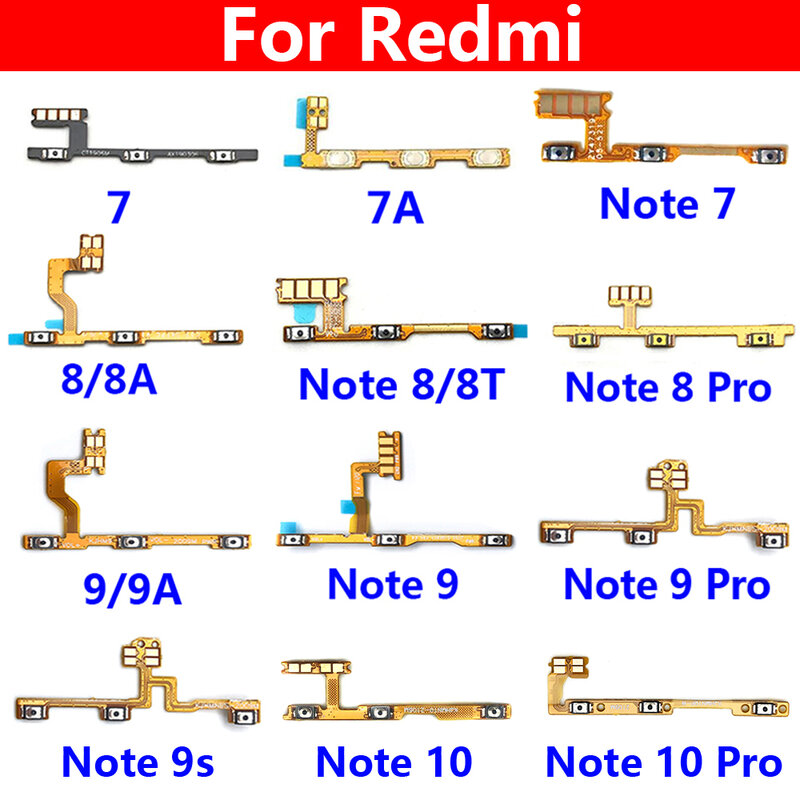 Bật Tắt Tập Camera Chìa Khóa Nút Bấm Cáp Mềm Cho Xiaomi Redmi 7 7A 8 8A 9 9A Note 7 8 8T 9 10 Pro 9S MI 10T Lite 10